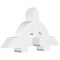 Ekena Millwork Ericson Architectural Grade PVC Gable Bracket, 48"W x 24"H x 6"D x 6"F, 12/12 Pitch GBP048X24X0606ERI00 - alternate 1